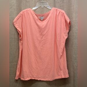 Wonderly Coral Pink Short Sleeve Tee